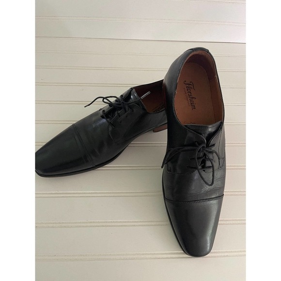 Florsheim Mens Jackson Black Leather Cap Toe Lace-Up Oxford Dress Shoes Size 12D main image 7